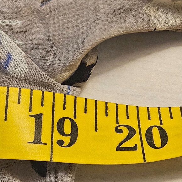 Loft Women's Floral Button-Up Blouse Gray M Cottagecore Clean Girl Light Layers - Picture 10 of 13